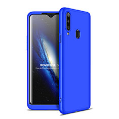 Hard Rigid Plastic Matte Finish Front and Back Cover Case 360 Degrees for Samsung Galaxy A20s Blue