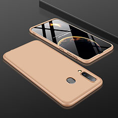 Hard Rigid Plastic Matte Finish Front and Back Cover Case 360 Degrees for Samsung Galaxy A30 Gold