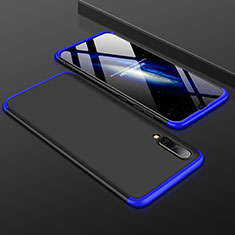 Hard Rigid Plastic Matte Finish Front and Back Cover Case 360 Degrees for Samsung Galaxy A30S Blue and Black