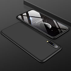 Hard Rigid Plastic Matte Finish Front and Back Cover Case 360 Degrees for Samsung Galaxy A50 Black