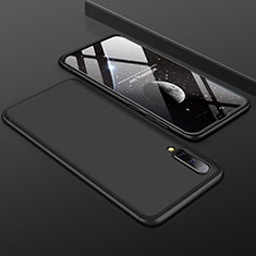 Hard Rigid Plastic Matte Finish Front and Back Cover Case 360 Degrees for Samsung Galaxy A50S Black