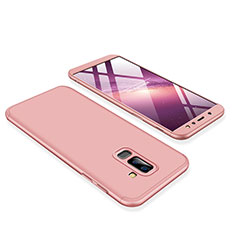 Hard Rigid Plastic Matte Finish Front and Back Cover Case 360 Degrees for Samsung Galaxy A6 Plus (2018) Pink