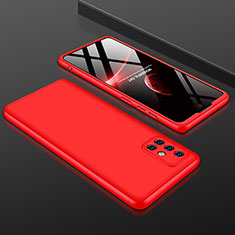 Hard Rigid Plastic Matte Finish Front and Back Cover Case 360 Degrees for Samsung Galaxy A71 5G Red