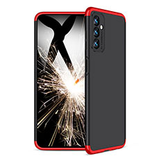 Hard Rigid Plastic Matte Finish Front and Back Cover Case 360 Degrees for Samsung Galaxy F13 4G Red and Black