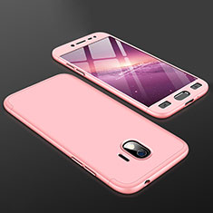 Hard Rigid Plastic Matte Finish Front and Back Cover Case 360 Degrees for Samsung Galaxy Grand Prime Pro (2018) Pink
