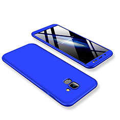 Hard Rigid Plastic Matte Finish Front and Back Cover Case 360 Degrees for Samsung Galaxy J6 (2018) J600F Blue