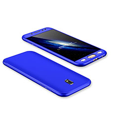 Hard Rigid Plastic Matte Finish Front and Back Cover Case 360 Degrees for Samsung Galaxy J7 Pro Blue