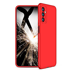 Hard Rigid Plastic Matte Finish Front and Back Cover Case 360 Degrees for Samsung Galaxy M13 4G Red