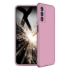 Hard Rigid Plastic Matte Finish Front and Back Cover Case 360 Degrees for Samsung Galaxy M13 4G Rose Gold