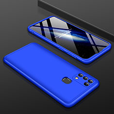 Hard Rigid Plastic Matte Finish Front and Back Cover Case 360 Degrees for Samsung Galaxy M31 Blue