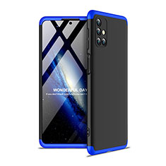 Hard Rigid Plastic Matte Finish Front and Back Cover Case 360 Degrees for Samsung Galaxy M31s Blue and Black