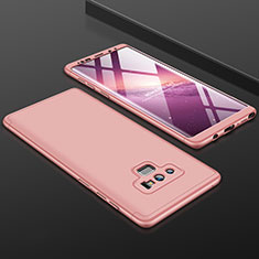 Hard Rigid Plastic Matte Finish Front and Back Cover Case 360 Degrees for Samsung Galaxy Note 9 Rose Gold
