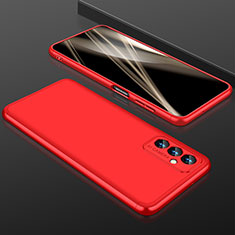 Hard Rigid Plastic Matte Finish Front and Back Cover Case 360 Degrees for Samsung Galaxy Quantum2 5G Red