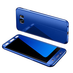 Hard Rigid Plastic Matte Finish Front and Back Cover Case 360 Degrees for Samsung Galaxy S7 Edge G935F Blue