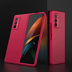 Hard Rigid Plastic Matte Finish Front and Back Cover Case 360 Degrees for Samsung Galaxy Z Fold2 5G Red