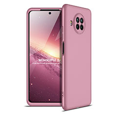 Hard Rigid Plastic Matte Finish Front and Back Cover Case 360 Degrees for Xiaomi Mi 10i 5G Rose Gold