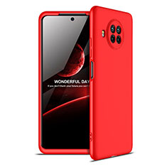 Hard Rigid Plastic Matte Finish Front and Back Cover Case 360 Degrees for Xiaomi Mi 10T Lite 5G Red