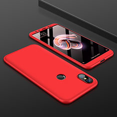 Hard Rigid Plastic Matte Finish Front and Back Cover Case 360 Degrees for Xiaomi Mi 6X Red