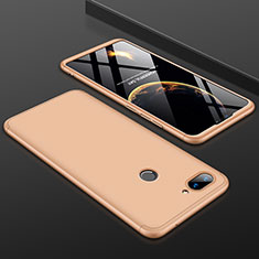 Hard Rigid Plastic Matte Finish Front and Back Cover Case 360 Degrees for Xiaomi Mi 8 Lite Gold