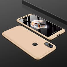 Hard Rigid Plastic Matte Finish Front and Back Cover Case 360 Degrees for Xiaomi Mi A2 Gold