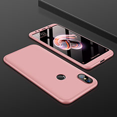 Hard Rigid Plastic Matte Finish Front and Back Cover Case 360 Degrees for Xiaomi Mi A2 Rose Gold
