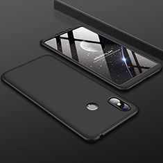 Hard Rigid Plastic Matte Finish Front and Back Cover Case 360 Degrees for Xiaomi Mi Max 3 Black