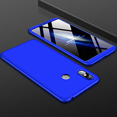 Hard Rigid Plastic Matte Finish Front and Back Cover Case 360 Degrees for Xiaomi Mi Max 3 Blue