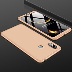 Hard Rigid Plastic Matte Finish Front and Back Cover Case 360 Degrees for Xiaomi Mi Max 3 Gold