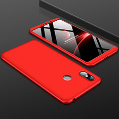 Hard Rigid Plastic Matte Finish Front and Back Cover Case 360 Degrees for Xiaomi Mi Max 3 Red