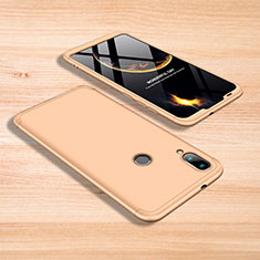 Hard Rigid Plastic Matte Finish Front and Back Cover Case 360 Degrees for Xiaomi Mi Play 4G Gold