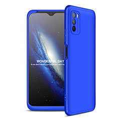 Hard Rigid Plastic Matte Finish Front and Back Cover Case 360 Degrees for Xiaomi Poco M3 Blue