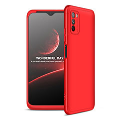 Hard Rigid Plastic Matte Finish Front and Back Cover Case 360 Degrees for Xiaomi Poco M3 Red