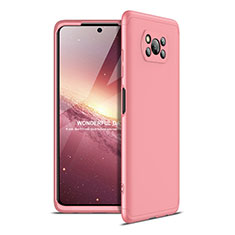 Hard Rigid Plastic Matte Finish Front and Back Cover Case 360 Degrees for Xiaomi Poco X3 NFC Rose Gold