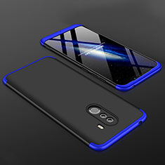 Hard Rigid Plastic Matte Finish Front and Back Cover Case 360 Degrees for Xiaomi Pocophone F1 Blue and Black