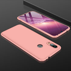 Hard Rigid Plastic Matte Finish Front and Back Cover Case 360 Degrees for Xiaomi Redmi 7 Rose Gold