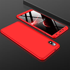 Hard Rigid Plastic Matte Finish Front and Back Cover Case 360 Degrees for Xiaomi Redmi 7A Red