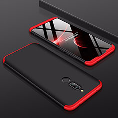 Hard Rigid Plastic Matte Finish Front and Back Cover Case 360 Degrees for Xiaomi Redmi 8 Red and Black