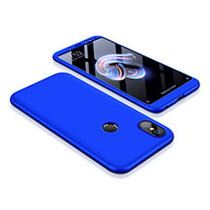 Hard Rigid Plastic Matte Finish Front and Back Cover Case 360 Degrees for Xiaomi Redmi Note 5 AI Dual Camera Blue