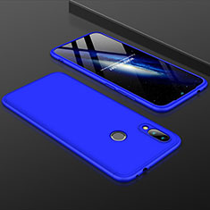 Hard Rigid Plastic Matte Finish Front and Back Cover Case 360 Degrees for Xiaomi Redmi Note 7 Blue