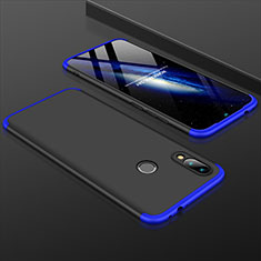 Hard Rigid Plastic Matte Finish Front and Back Cover Case 360 Degrees for Xiaomi Redmi Note 7 Blue and Black