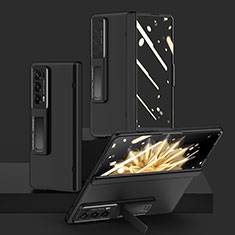Hard Rigid Plastic Matte Finish Front and Back Cover Case 360 Degrees GK1 for Huawei Honor Magic V2 5G Black