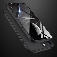 Hard Rigid Plastic Matte Finish Front and Back Cover Case 360 Degrees M01 for Apple iPhone 13 Black