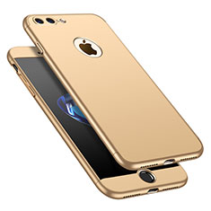 Hard Rigid Plastic Matte Finish Front and Back Cover Case 360 Degrees M01 for Apple iPhone 7 Plus Gold