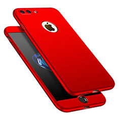 Hard Rigid Plastic Matte Finish Front and Back Cover Case 360 Degrees M01 for Apple iPhone 8 Plus Red