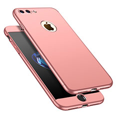 Hard Rigid Plastic Matte Finish Front and Back Cover Case 360 Degrees M01 for Apple iPhone 8 Plus Rose Gold