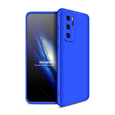 Hard Rigid Plastic Matte Finish Front and Back Cover Case 360 Degrees M01 for Huawei P40 Blue
