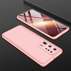 Hard Rigid Plastic Matte Finish Front and Back Cover Case 360 Degrees M01 for Huawei P40 Pro+ Plus Rose Gold