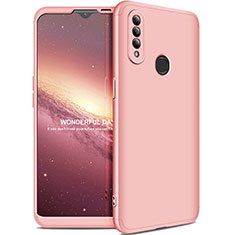 Hard Rigid Plastic Matte Finish Front and Back Cover Case 360 Degrees M01 for Oppo A8 Pink