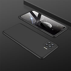 Hard Rigid Plastic Matte Finish Front and Back Cover Case 360 Degrees M01 for Oppo A93 Black