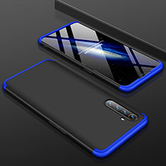 Hard Rigid Plastic Matte Finish Front and Back Cover Case 360 Degrees M01 for Oppo K5 Blue and Black